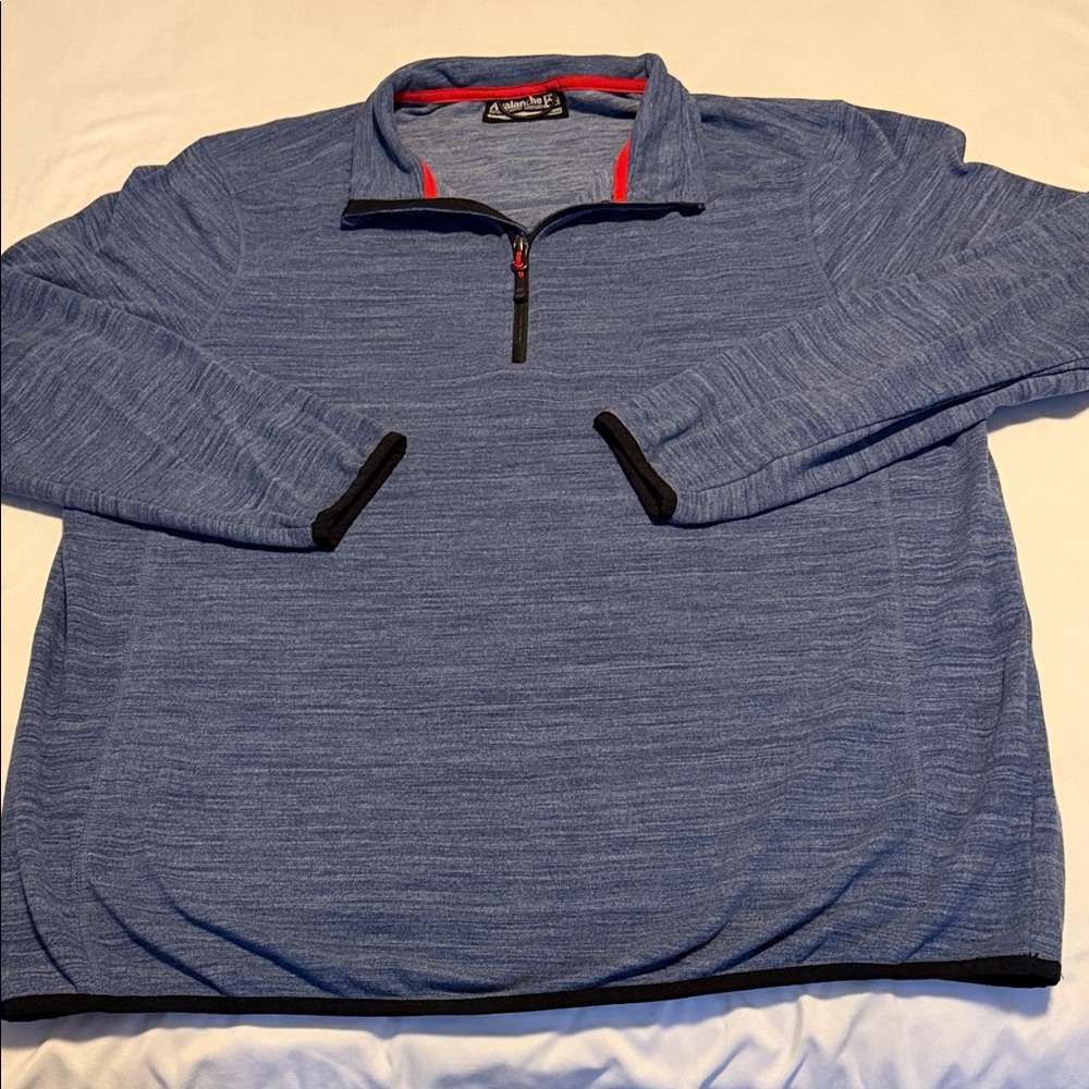 Men’s Avalanche Blue Pullover with Red Accent